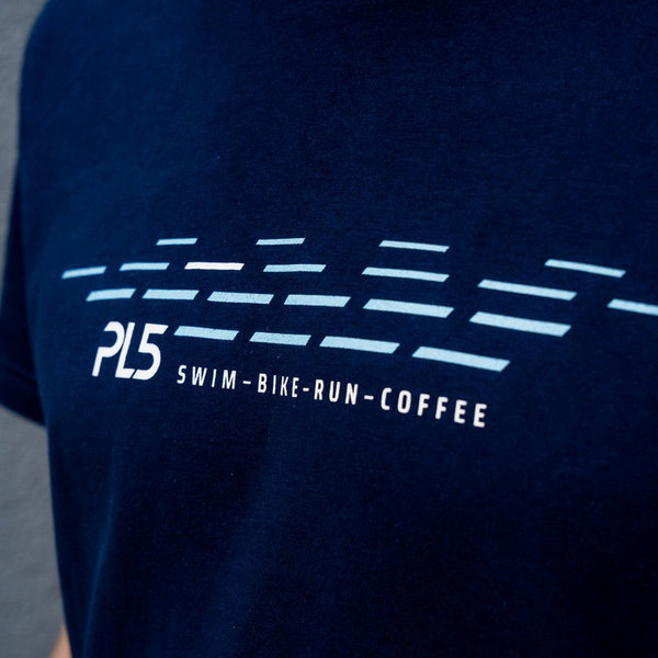 PL5 T-Shirt SWIM-BIKE-RUN-COFFEE Dunkelblau